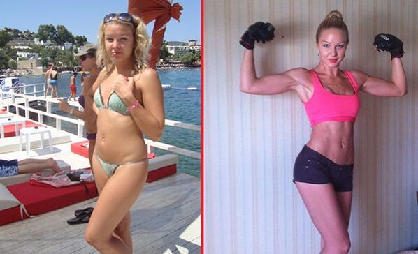 fotos antes y después del aumento de senos con la ayuda de deportes